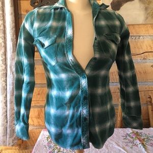 Teal Plaid Buttondown
